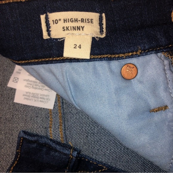NWOT Madewell Size 24 High Rise Skinny Jeans Lynchburg Wash - Picture 10 of 12
